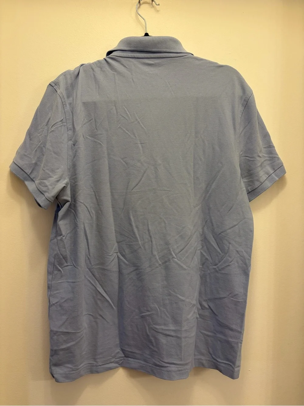 J.Crew Pique Polo Shirt Men's Light Blue 100% Cotton Short Sleeve  Size Large